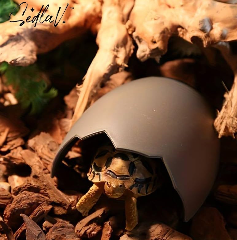 Miniatura 2 de SEDLAV Acuario para ocultar reptiles, duradero, casa de lagarto gris oscuro, accesorios de tanque de tortugas y tanque de reptiles con diseño de