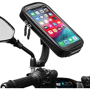 ENONEO Mobiele telefoonhouder voor motorfiets, waterdicht, 360° draaibaar voor motorfiets, smartphonehouder met…