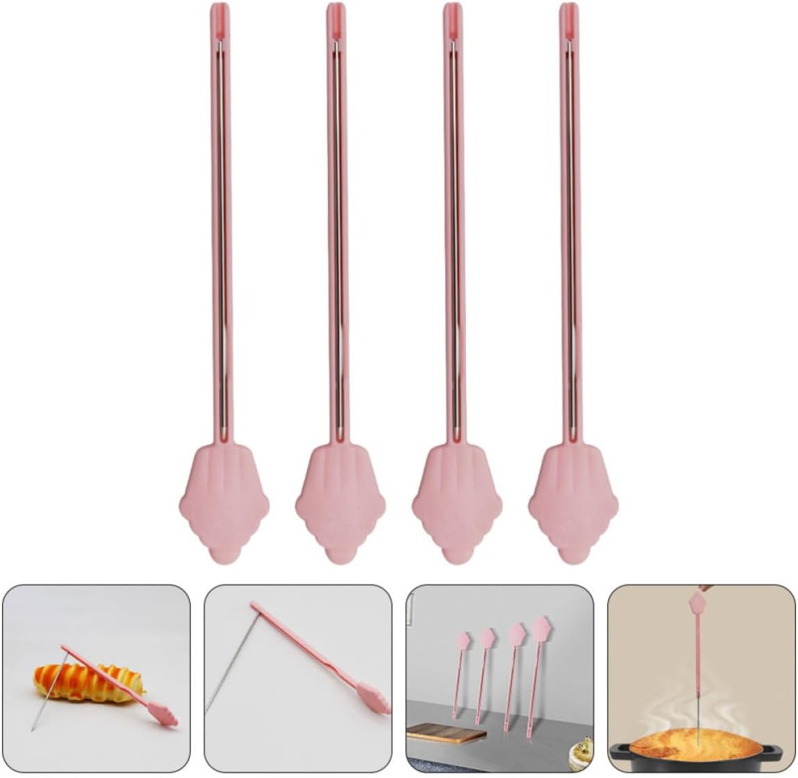4pcs Cake Testing Sticks Stainless Steel Baking Tester for Doneness