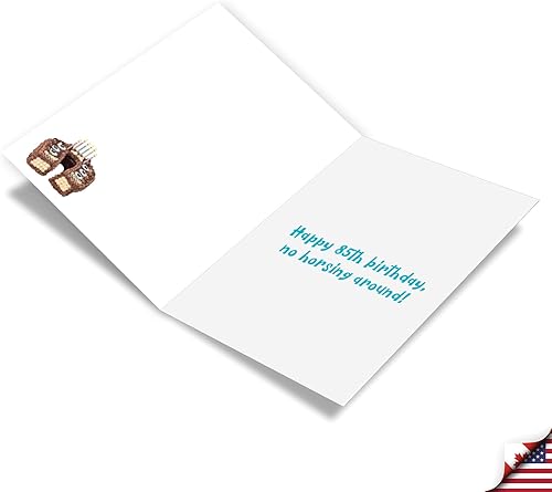 Miniatura 8 de NobleWorks Tarjeta de felicitación de cumpleaños 85 con sobre de 5 x 7 pulgadas (1 tarjeta) número pastel 85 C10115MBG