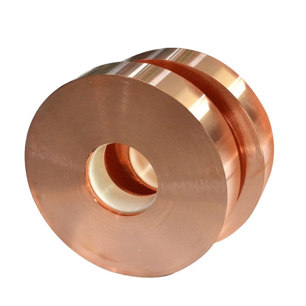 Rollo de lámina de Cobre de 1 Uds., 10m, Correa de Cobre T2, Tira de Cobre(Thickness 0.5mm,30mm (Width))