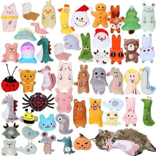 Sratte 50 Pieces Cat Toys Bulk Catnip Toys for Indoor Cats