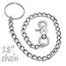 McKay Secure 18-Inch Chrome Chain with Lobster Clasp & 2-Inch Key Ring for Wallet, Keys, Purse, Handbag, Travel