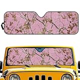 Renewold Windschutzscheiben-Sonnenschutz für Jeep Wrangler JK JKU JL JLU 2/4-Türer Gladiator JT Blöcke UV Hitze Sonnenlicht einfach zu installieren Frontscheibe Sonnenschutz Fenster Visier