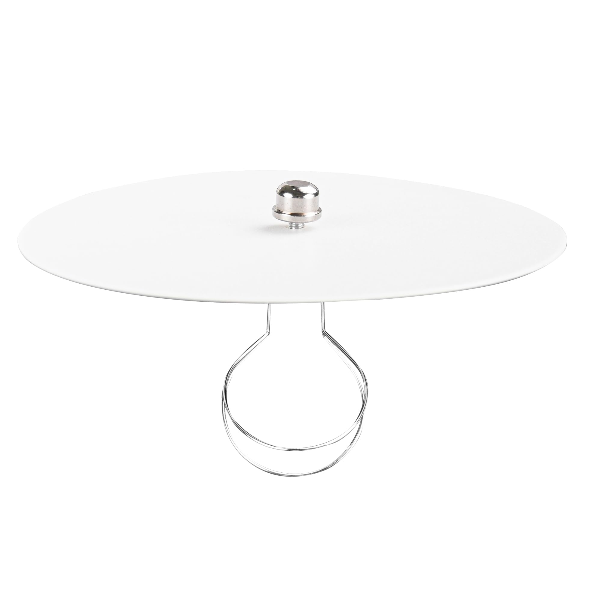 FSLiving 9.8 in Round Diffuser Shade with Clip Adapter, Acrylic Lamp Shade Diffusers for Pendants Light Table Lamp, Fits 10-13" Openings, Frosted White, 1 Pack