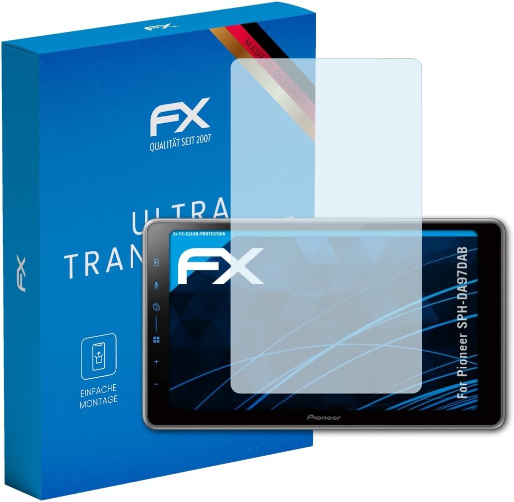 atFoliX Screen Protection Film compatible with Pioneer SPH-DA97DAB Screen Protector, ultra-clear FX Protective Film (3X)