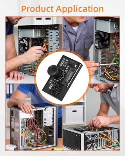 YANBORONSN Controlador PWM para 6 Ventiladores de PC, Hub PWM de 1 Entrada y 6 Salidas con Alimentación SATA/DC 5525, Regulador de Velocidad con Perilla, Salida Máxima Total 60W 5A - imagen 8