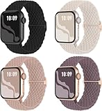 Braided Stretchy Solo Loop Compatible for Apple Watch Band 38mm 40mm 41mm 42mm 44mm 45mm 46mm 49mm for Women Men, Nylon Elastic Straps Wristbands for iWatch Series 11/10 9 8 7 6 5 4 3 SE/Ultra 3 2 1