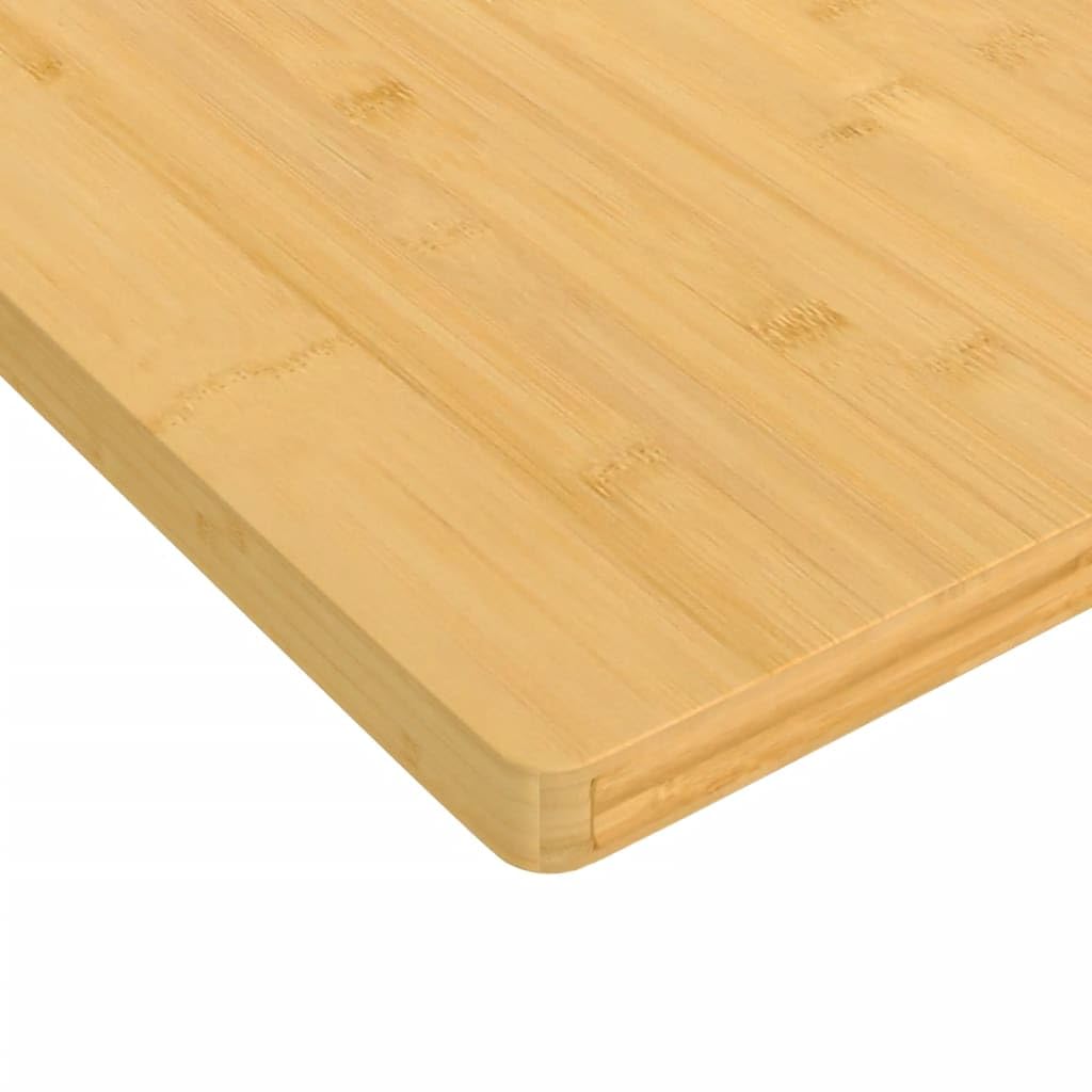 Blat stołu bambusowego 50 x 50 x 2,5 cm, blat z litego drewna z lakierowaną powierzchnią, wszechstronny jako zamiennik mebli do biura, kuchni, mieszkania, majsterkowania, prac typu "zrób to