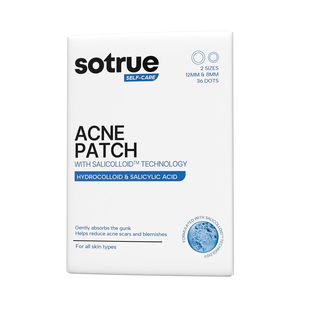 Sotrue Acne Pimple Patch | Hydrocolloid Waterproof Patches | For Active Surface Acne | Absorbs Pimple Overnight, Reduces Excess Oil | For All Skin Types