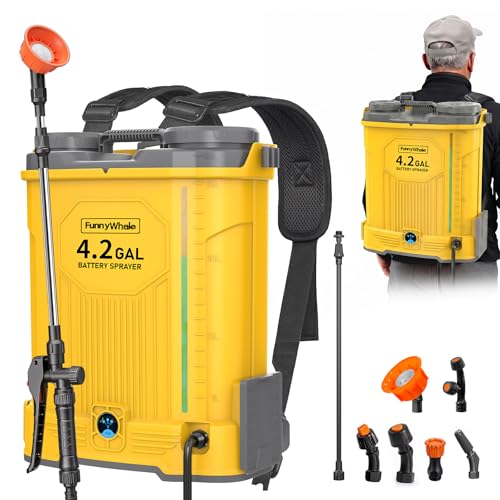 Image of 4 Gallon Battery Powered Backpack Sprayer Fit for Dewalt 20V Battery