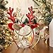 Finphoon Christmas Headbands,Reindeer Antlers Headband,Red Glitter Elk Antlers Hair Bands,Christmas Hair Accessories for women Girls, Party and Cosplay Head Bands