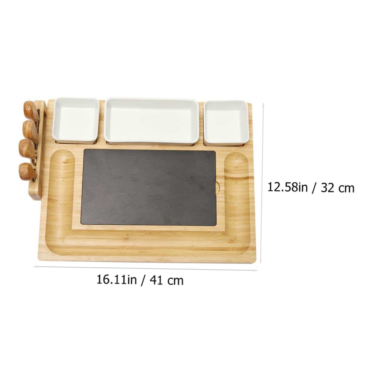 STOBAZA Cutting Board for Cheese Marble Charcuterie Board Home Cheese Plate Elegant Stain Resistant Easy to Clean