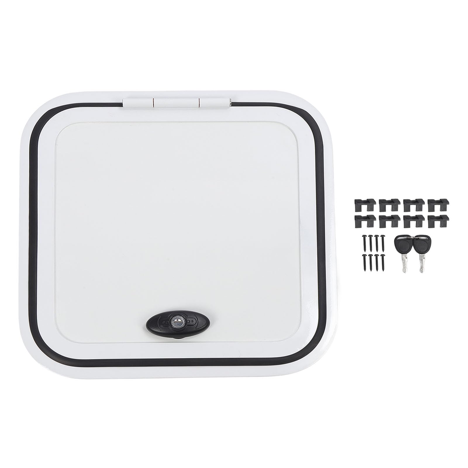 Tbest Puerta de Compartimento para RV, Aleación de Aluminio Duradera, Acceso de Carga de Equipaje de 16 X 16 Pulgadas para Autocaravana y Autocaravana