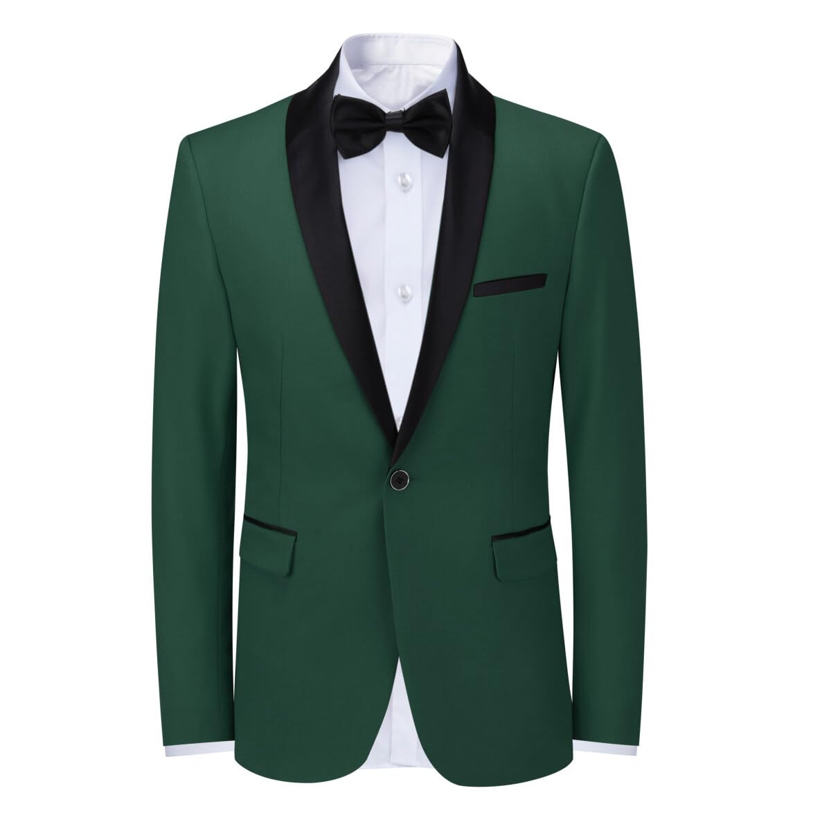 Sliktaa Tuxedo Une pièce à Châle Revers pour Hommes Coupe ajustée Élégante Classique Réunion d'affaires Mariage Bal Quotidien