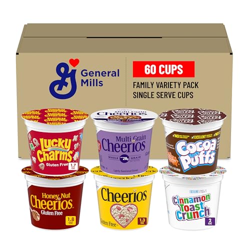 General Mills Cereals Cup Assorted Family Variety Pack 60 Count