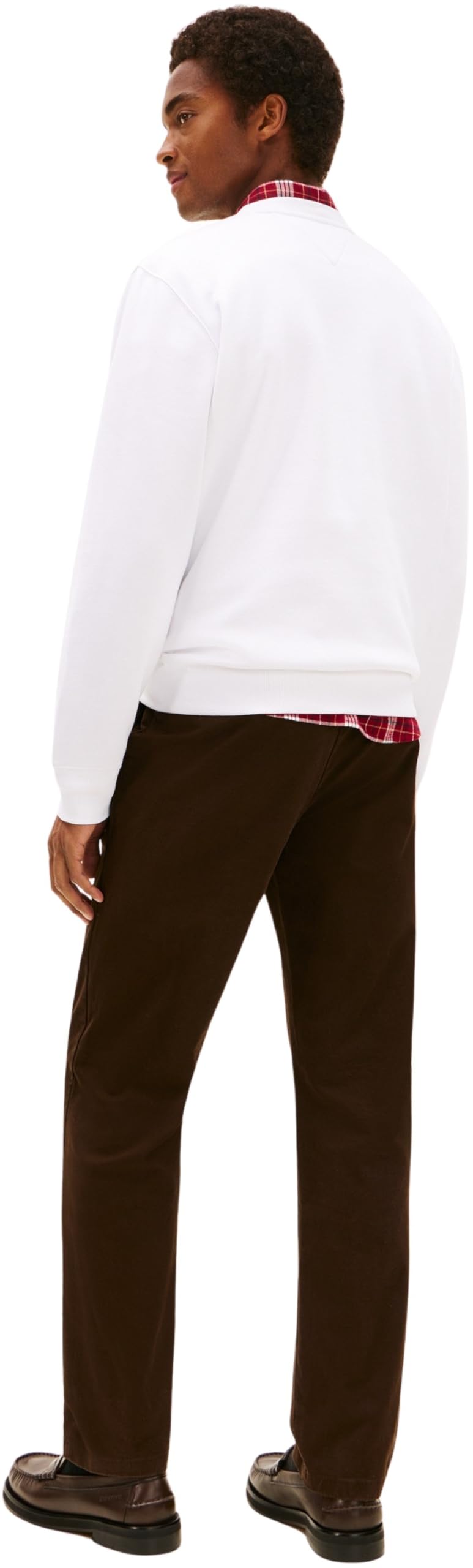 Tommy Hilfiger Męski SMALL CREST OUTLINE CREW NECK MW0MW40863 Pulower Bluza, Biały, M, Biały (biały), M