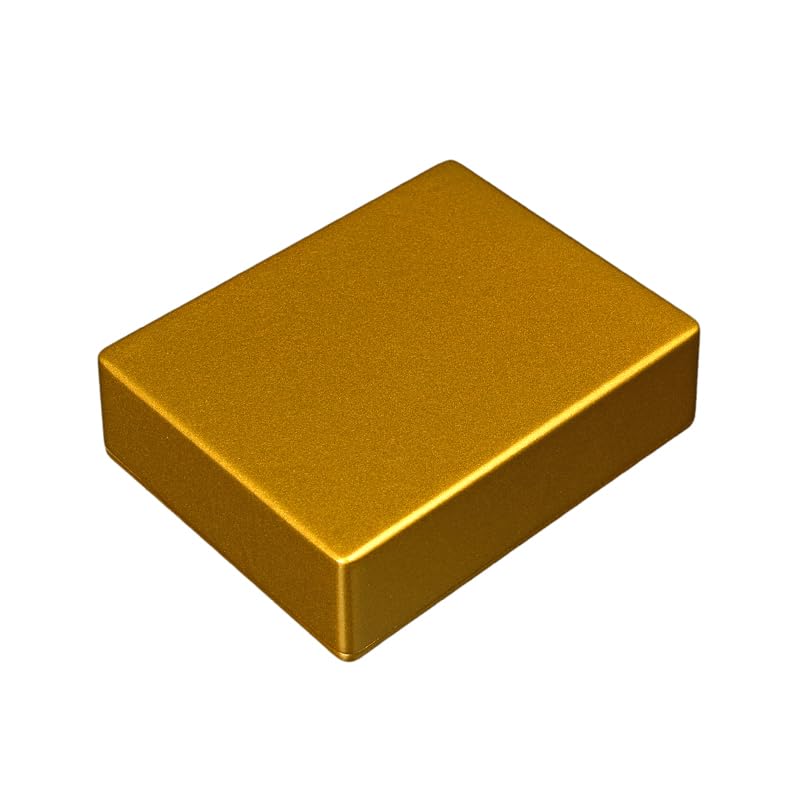 LANDTONE 1590BB Style Diecast Aluminum Enclosure for DIY Pedal Kit Gold Painted