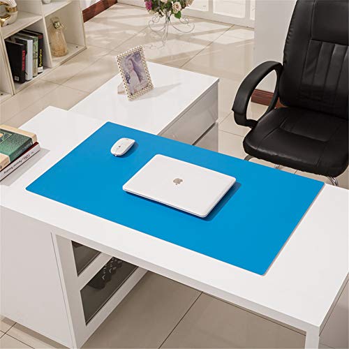 Tapis de souris LL-COEUR bleu paon, l'élégance du cuir pour votre espace de travail