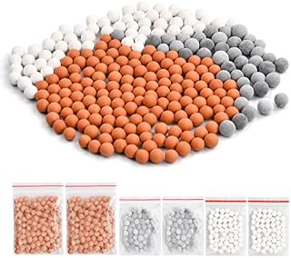Xzeemo 6 Packs Replacement Negative Ion Mineral Balls for Hard Water Filteration, Shower Head Filter Beads Refill for Soften Hard Water, Ionic Showerhead Filter Beads for Remove Chlorine, 100g