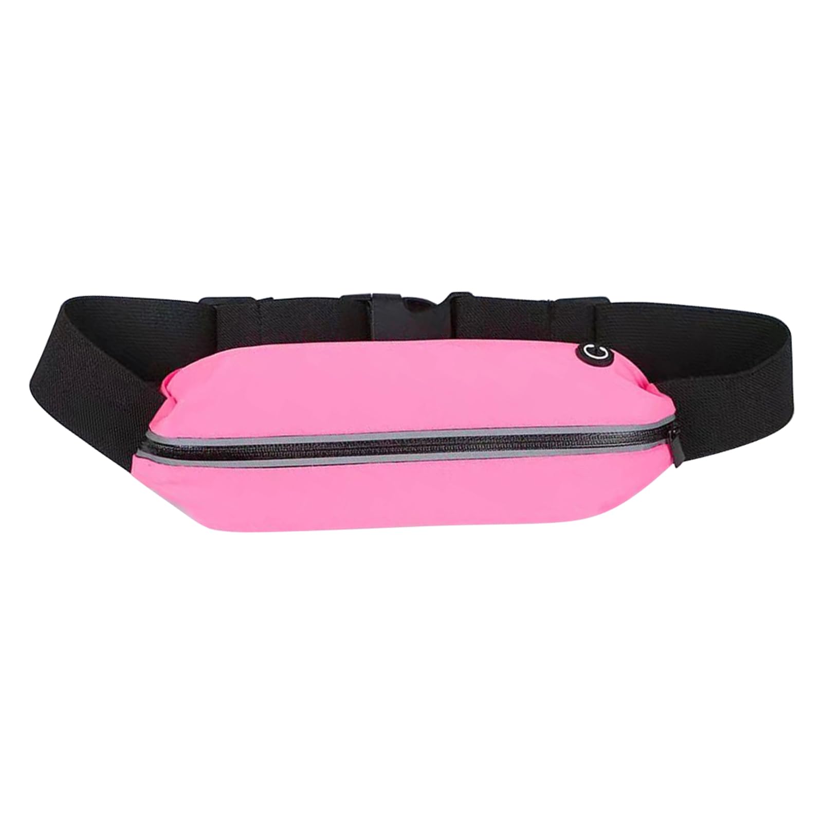 FralnFitRunning Belt, Slim Runners Fanny Pack, Waterproof Run Waist Belt Bag with Reflective Strip & Headphone Hole, Running Accessories for Women Men, Unisex Adjustable Pouch for Workout Travel(Pink)