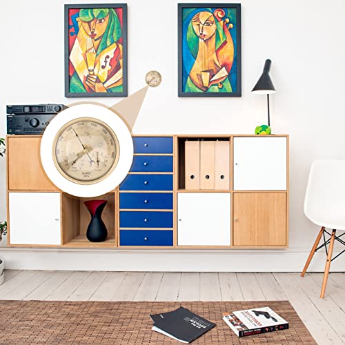 image for LIOOBO 3 in 1 Wall Hanging Weather Barometer Pressure Gauge Hygrometer