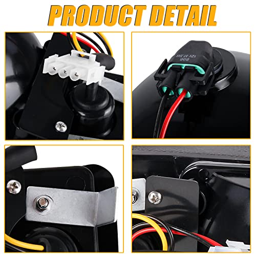 Ransoto Front Passenger And Driver Side Headlight Assembly Compatible With 1993+ Club Car Ds Replace 101988002 101988001 #TOP3