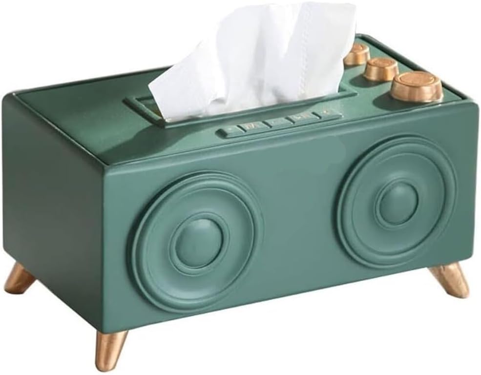 Tissue Box Cover Creative Household Tissue Box Living Room Desktop Decoration Tissue Box Storage Box Simple Tissue Box (Color : Dark Green, Size : One Size)