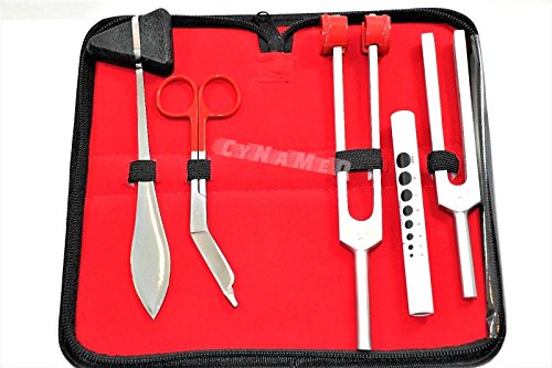 5 Pcs Reflex Percussion Taylor Hammer Penlight Tuning Fork C 128 C 512 5.5 Inches Lister Bandage Scissors Inches Cynamed
