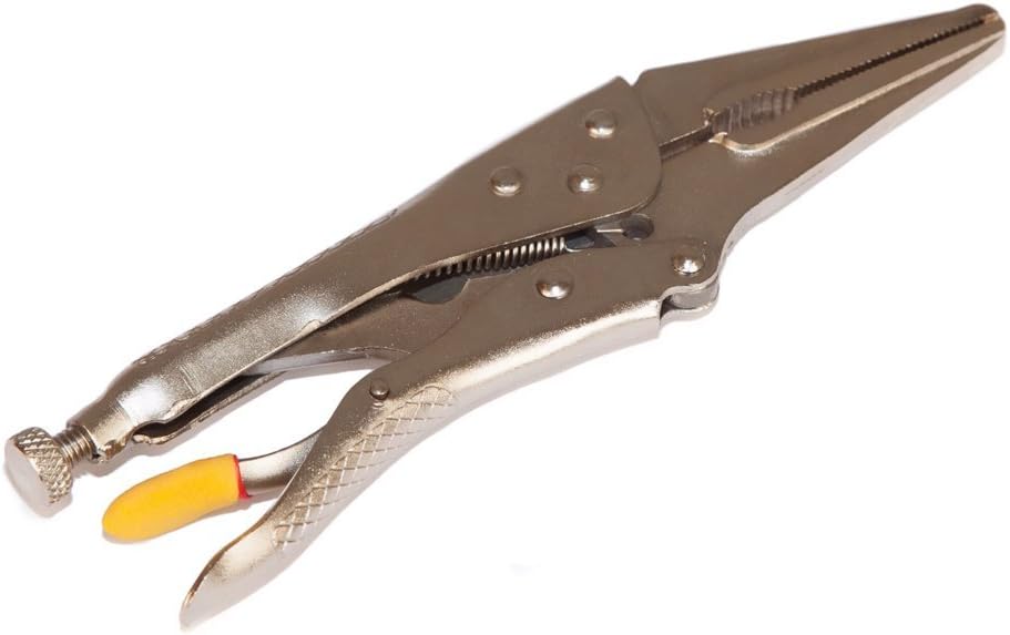 Living House Long Nose Straight Jaw Locking Pliers 6.5-Inch, 9-Inch (6.5-Inch)