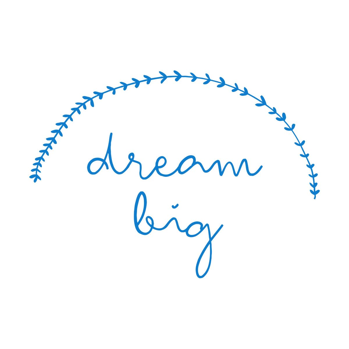 Dream Big Text Wall Sticker for Kids Rooms Lovely Vinyl Wall Decals Bedroom Home Decoration Waterproof Art Decal Wallpaper Large - 48x67cm — image 1
