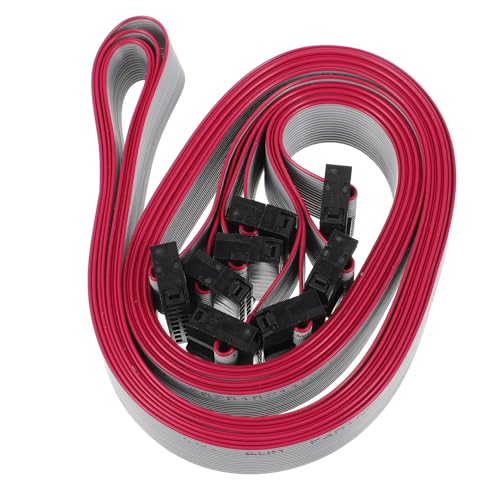 Cable plano gris IMIKEYA de 16 pines con 4 conectores y paso de 2.54 mm