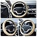 Car Leather Steering Wheel Cover - Ylife 15-inch Universal Microfiber- Neutral & Soft & Breathable & Silicone Anti Slip Auto Steering Wheel Wrap for Men Women （Beige）