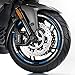 Autocollants décoratifs de Moto Autocollant De Moyeu Modifié De Moto Autocollant De Jante Réfléchissante Étanche pour K-YMCO XCITING CT 250 300 (Couleur : 2)