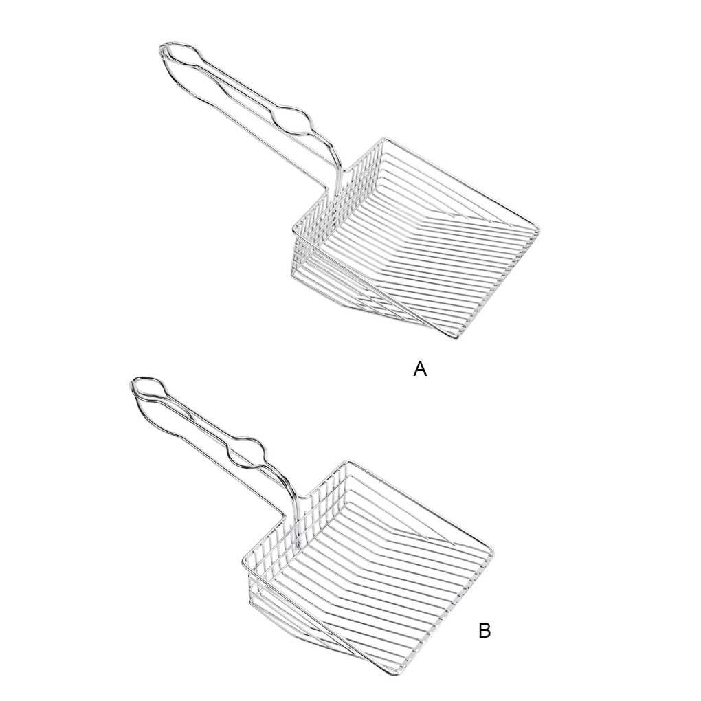 Set di 5 pala per lettiera, grande, setaccio fine, in metallo, resistente, forniture per animali domestici, paletta per urina con supporto per gatti, 23 linee, stile A 23 linee