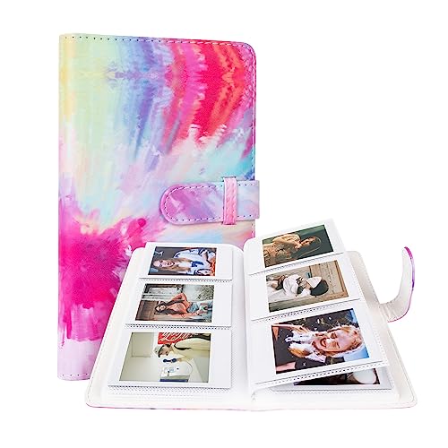 HIYQIN 3-Inch Instax Polaroid Photo Album,96 Pocket Mini Photo Album Book for 2x3 Inch Fujifilm Instax Mini 12 11 9 8 8+ 7s 25 70 90 Instant Camera Film,Colorful Instax Mini Album (Colorful)