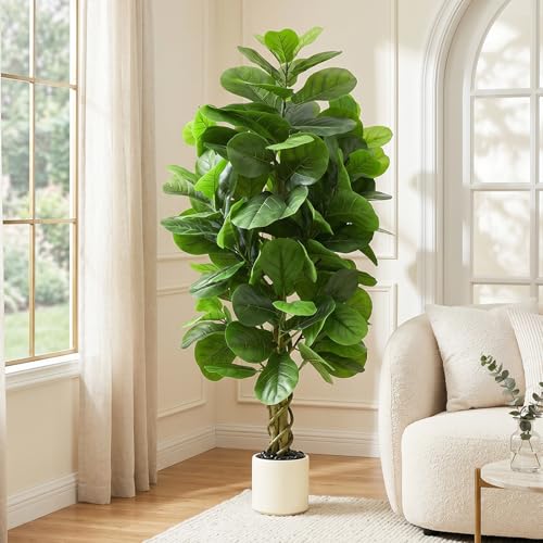 FSOHOI Faux Fiddle Leaf Fig Tree 5FT