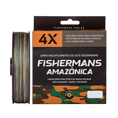 Linha De Pesca Multifilamento Fishermans 4 Fios (Marrom, 30 Libras - 150 Metros)