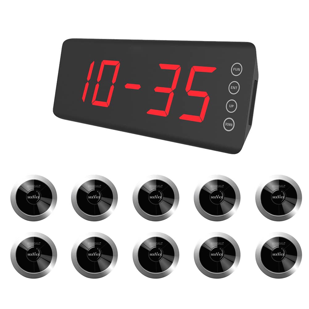 Buy SINGCALL Home Pager Service Calling System, Wireless Single Nurse Call Pager, Pack of 10