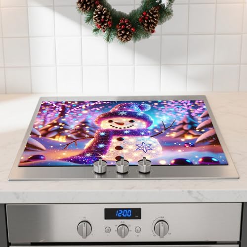 Image of Nuxovilar Cute Snowman Stove Cover Diatom Mud 28.35x20.47 In