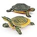 GUFOPONAS Large Turtle Toys for Kids 2PCS Realistic Plastic Red-Eared Slider Tortoises Figurine Brazilian Tortoise Figurines Plastic Turtles Toys for Party Favor Decoration Turtles Collection
