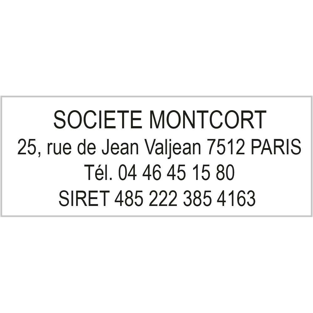 Tampon encreur noir écologique personnalisable avec votre propre texte, Trodat Printy 4912, dimensions : 47x18 mm, pour 4 lignes de texte maximum, encre incluse, rechargeable