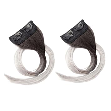 Clip in Hair Extensions - 2PCS, Straight hair,endless mix & match possibilities 2050cm hbch#