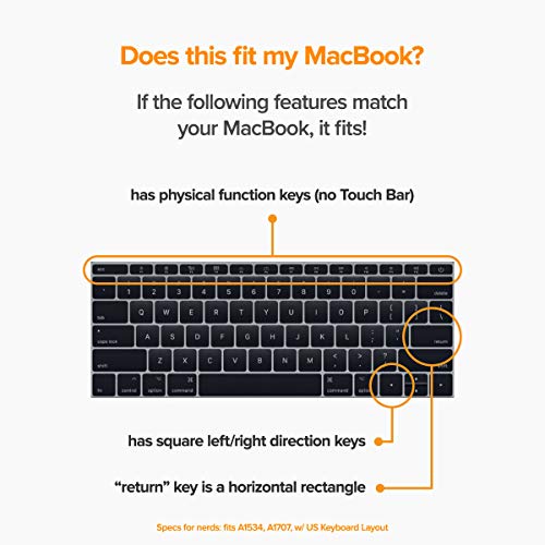 Uppercase Ghostcover Premium Ultra Thin Keyboard Protector Compatible With Macbook Pro With Function Keys 13", Without Touch Bar (2016 2017 2018 2019, Apple Model Number A1708) #TOP2