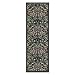 Moynesa Floral Kitchen Runner Rug, 2x6 Runners for Hallways 6ft Non Slip Washable Soft Rug Runners, Boho Botanical Ultra Thin Stain Resistant Carpet Runner for Bathroom Entryway, Black