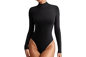 Stylish and Comfortable: Women's Turtle Neck Long Sleeve Bodysuit