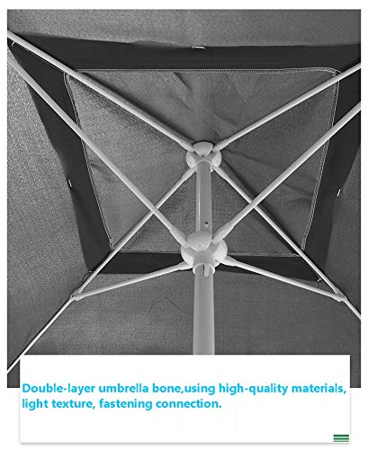 Parasol de table de jardin carré 2m bleu clair extérieur cour piscine - 4