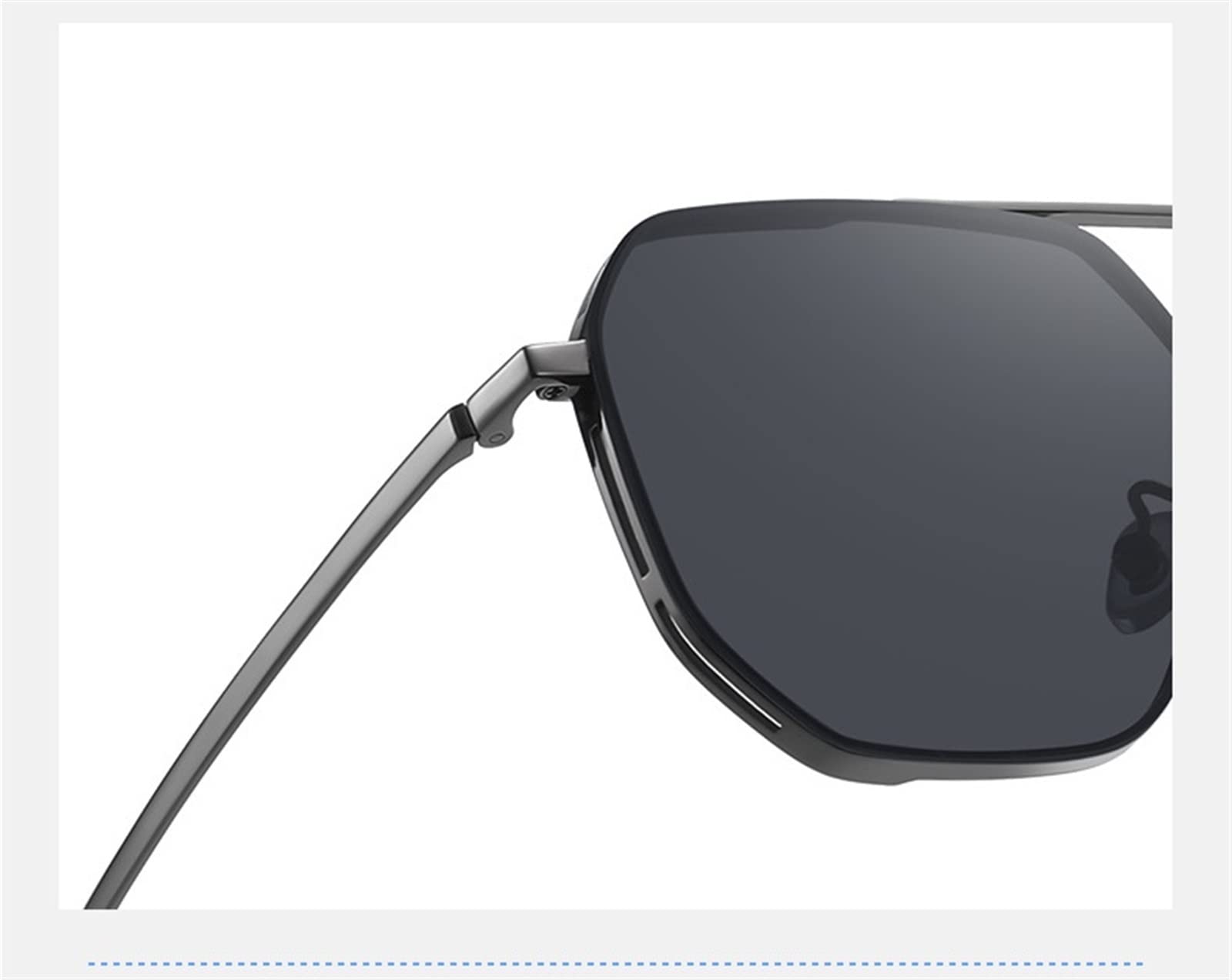 Męskie rowerowe metalowe spolaryzowane okulary przeciwsłoneczne dla kierowców UV400 Retro okulary przeciwsłoneczne dla osób dojeżdżających do pracy Prezent (Color : A, Size : 1)