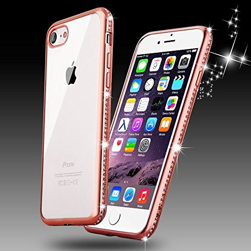Cover per iPhone rosa rose - Glitzer iPhone 7