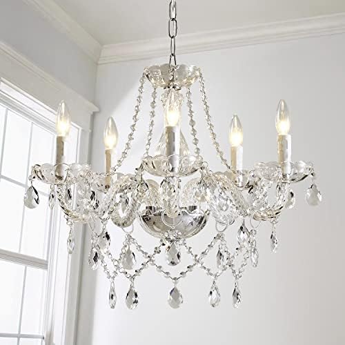 Saint Mossi Modern Contemporary Elegant K9 Crystal Glass Chandelier Pendant Ceiling Lighting Fixture - 5 Lights